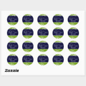 Navy Green Dank u Favor Labels Bruiloft Stickers (Vel)