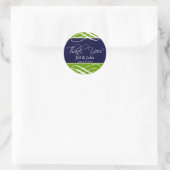 Navy Green Dank u Favor Labels Bruiloft Stickers (Tas)