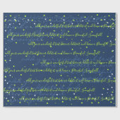 Navy Green Minimalist Custom Script Text Sneeuwval Cadeaupapier (Vlak)