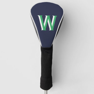 Navy Green Monogram Golfheadcover
