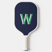 Navy Green Monogram Pickleball Paddle (Achterkant)