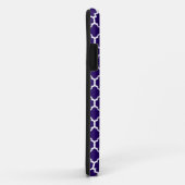Navy Green Quatrefoil gepersonaliseerd Case-Mate iPhone Case (Achterkant/rechts)