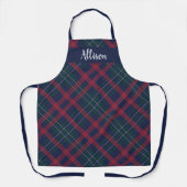 Navy Green Red Tartan Pset Personalized Holiday Schort (Voorkant)