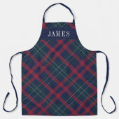 Navy Green Red Tartan Pset Personalized Holiday Schort (Voorkant)