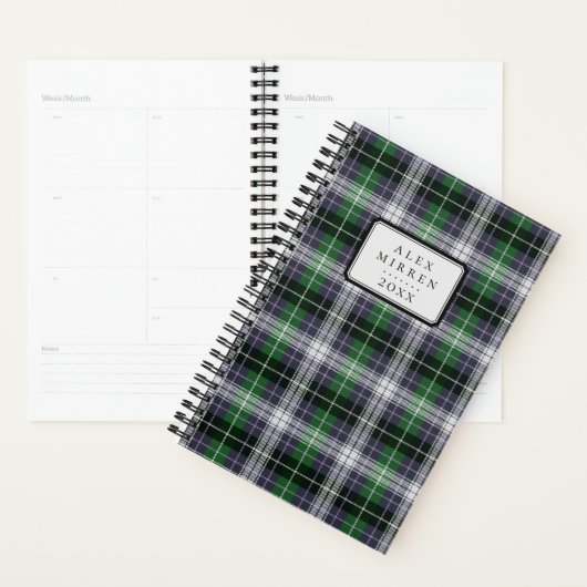 Navy & Green Tartan Patroon Planner (Display)