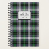 Navy & Green Tartan Patroon Planner (Voorkant)