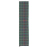 Navy Green Tartan Plaid Korte Tafelloper (Voorkant)