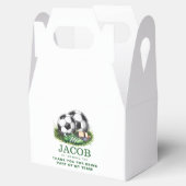 Navy green Voetbal Kinder Waterverf Bedankdoosjes (Geopend)