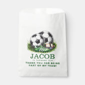 Navy green Voetbal Kinder Waterverf Bedankzakje (Voorkant)