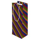 Navy Green Wijn Cadeautas (Achterkant Gekanteld)