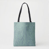 Navy Green Wood Grain Abstract Pattern Canvas tas (Voorkant)