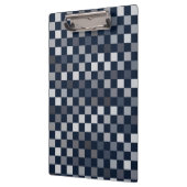 Navy Grijs Blauw Cheques Klembord (Links)
