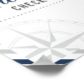 Navy Grijs Reisvliegtuig Gast Inchecken Welkom Poster (Hoek)