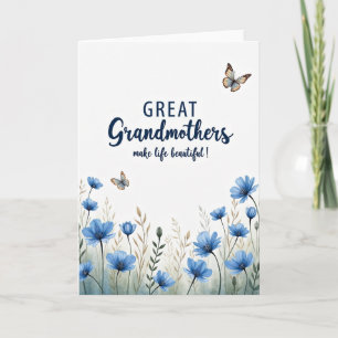 Navy Grootmoeders Bloemendag Kaart