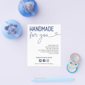 Navy Handgemaakt voor wasinstructies Foto Flyer (Enkel)