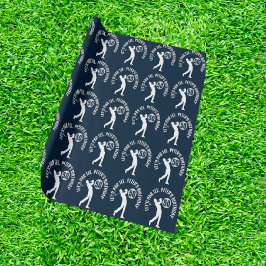 Navy Happy Birthday MAN Golfer Cadeaupapier