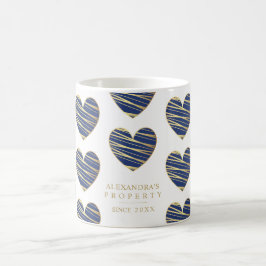 Navy Heart Best Friends All Occasion Koffiemok