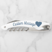 Navy Heart Custom Corkschroef Kurkentrekker (Achterkant)