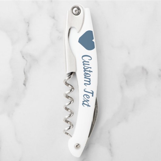 Navy Heart Custom Corkschroef Kurkentrekker (Voorkant)
