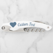 Navy Heart Custom Corkschroef Kurkentrekker (Voorkant)