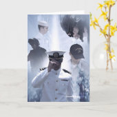 Navy Herdenkingsgroet & Notitiekaarten (Gele Bloem)