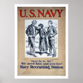 Navy - Hier is hij Sir (US02306) Poster (Voorkant)