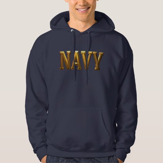 Navy Hooded Sweatshirt - Hoodie for NAVY Vets (Voorkant)