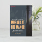 Navy Horror Castle Moord Mystery Uitnodiging (Staand voorkant)