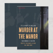 Navy Horror Castle Moord Mystery Uitnodiging (Voorkant / Achterkant)