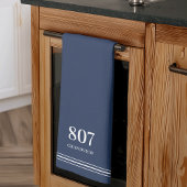 Navy | huisnummer & straatnaam theedoek