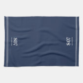 Navy | huisnummer & straatnaam theedoek (Horizontaal)
