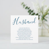 Navy Husband gedicht van vrouw Kaart (Staand voorkant)