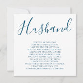 Navy Husband gedicht van vrouw Kaart (Voorkant)