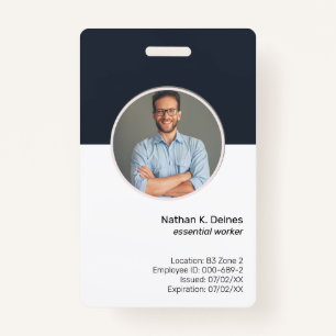 Navy ID Werknemer de Veiligheid van het Bedrijf Badge