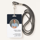 Navy ID | Werknemer de Veiligheid van het Bedrijf Badge (Voorkant met draagriem)