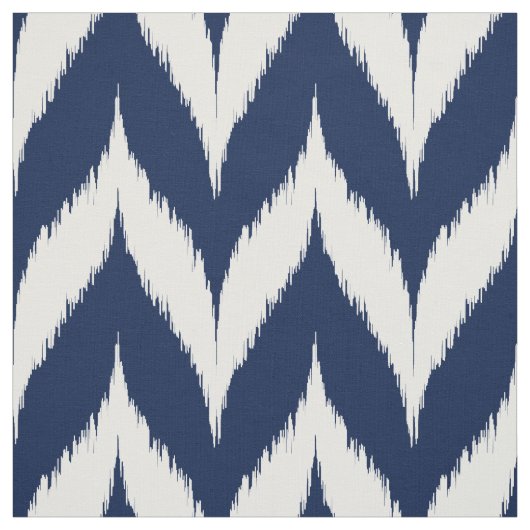 Navy Ikat Chevron Pattern Stof (Swatch)
