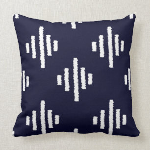 Navy Ikat-kussen Kussen