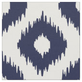 Navy Ikat Pattern Stof (Close Up)