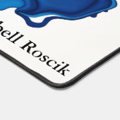 Navy Indigo Abstract Watercolor Bureaumat (Hoek)