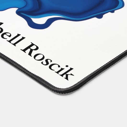 Navy Indigo Abstract Watercolor Bureaumat (Hoek)