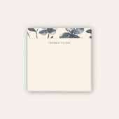 Navy Indigo Bloemige Crème Takenlijst Post-it® Notes