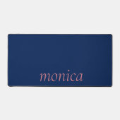 Navy Indigo Moderne naam | Trendy minimalist Bureaumat (Voorkant)