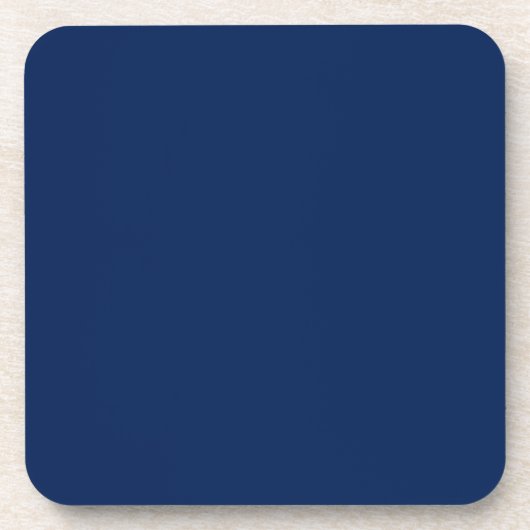 Navy Indigo Solid Color | Klassiek en Elegant Bier Onderzetter (Voorkant)