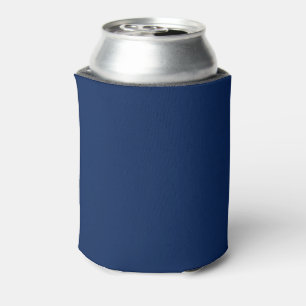 Navy Indigo Solid Color Klassiek en Elegant Blikjeskoeler