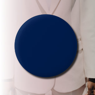 Navy Indigo Solid Color Klassiek en Elegant Ronde Button 5,7 Cm