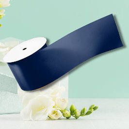 Navy Indigo Solid Color | Klassiek en Elegant Satijnen Lint