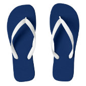 Navy Indigo Solid Color | Klassiek en Elegant Teenslippers (Voetbed)