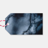 Navy inkt en gouden bruiloft Dank u labels Cadeaulabel (Achterkant Horizontaal)