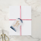Navy inkt en gouden bruiloft Dank u labels Cadeaulabel (Met Touw)
