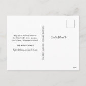 Navy Island Groetjes Foto Feestdagenkaart (Achterkant)